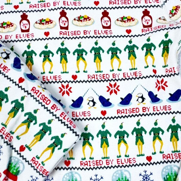 Hanna Anderson 100% Organic Cotton ELF Christmas Pajamas Sz Kids 6-7 - Picture 6 of 7